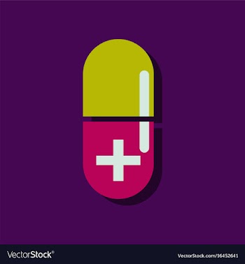 Flat icon design collection capsule with cross in vector image