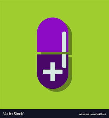 Flat icon design collection capsule with cross in vector image