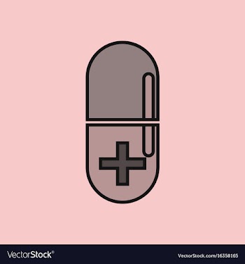 Flat icon design collection capsule with cross vector image