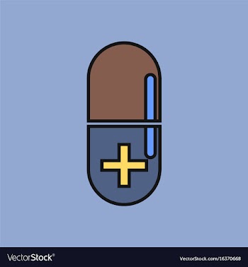 Flat icon design collection capsule with cross vector image
