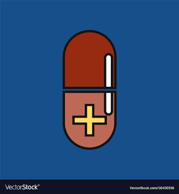 Flat icon design collection capsule with cross vector image