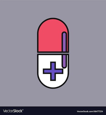 Flat icon design collection capsule with cross vector image