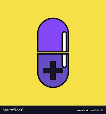 Flat icon design collection capsule with cross vector image