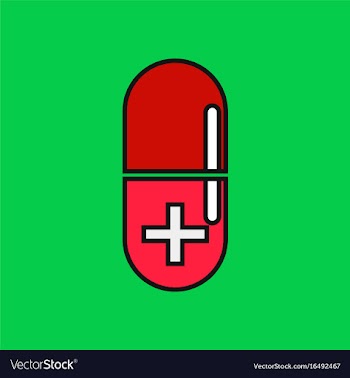 Flat icon design collection capsule with cross vector image
