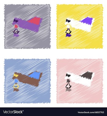 Flat icon design collection car and crane in vector image