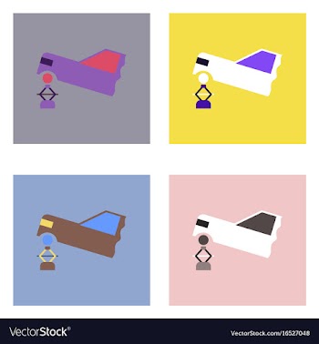 Flat icon design collection car and crane vector image