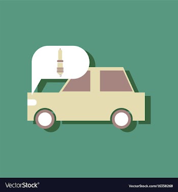 Flat icon design collection car and detail in vector image