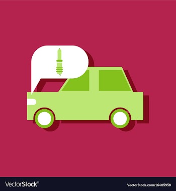 Flat icon design collection car and detail in vector image