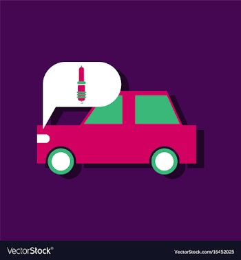 Flat icon design collection car and detail in vector image