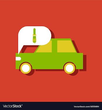 Flat icon design collection car and detail in vector image