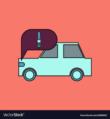 Flat icon design collection car and detail vector image