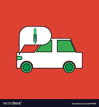 Flat icon design collection car and detail vector image