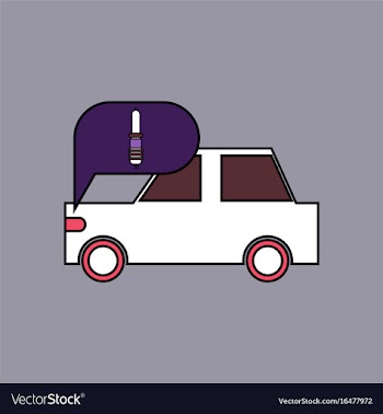 Flat icon design collection car and detail vector image