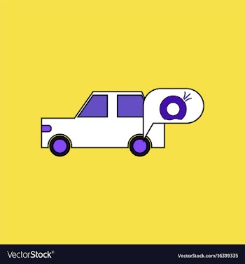 Flat icon design collection car and punctured tire vector image