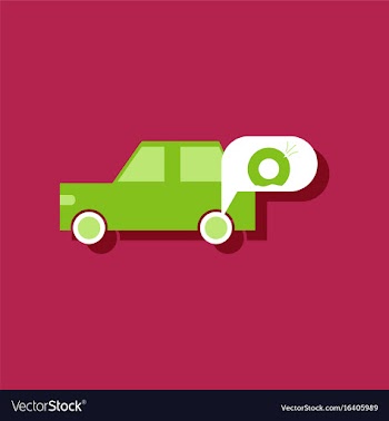 Flat icon design collection car and punctured vector image