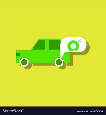 Flat icon design collection car and punctured vector image