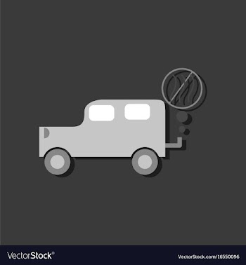 Flat icon design collection car and smoke in vector image