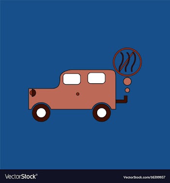 Flat icon design collection car and smoke vector image