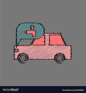 Flat icon design collection car and sound signal vector image