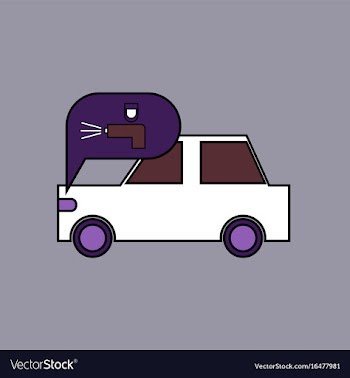 Flat icon design collection car and sound signal vector image