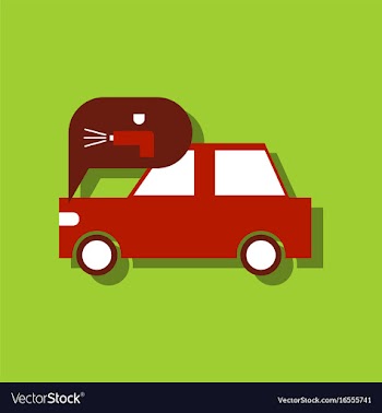 Flat icon design collection car and sound signal vector image