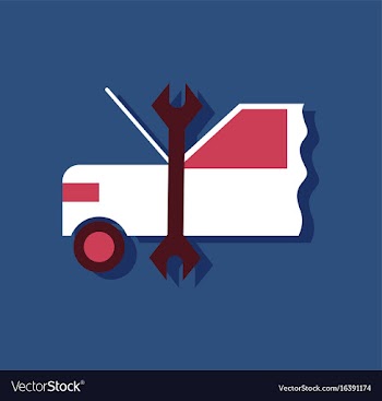 Flat icon design collection car and tool in vector image