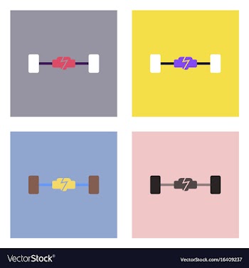 Flat icon design collection car chassis vector image