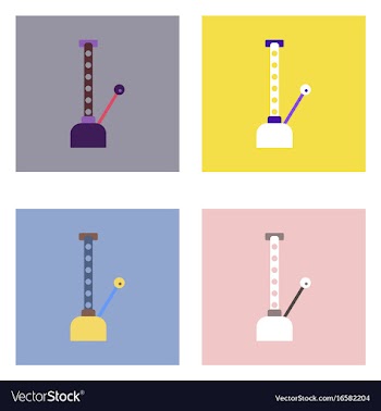 Flat icon design collection car crane vector image