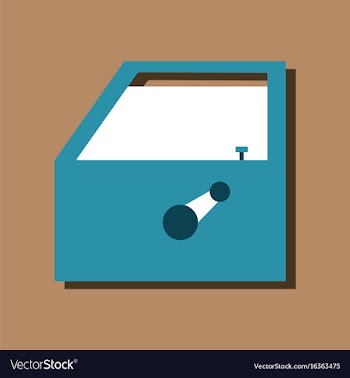 Flat icon design collection car door in sticker vector image
