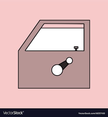 Flat icon design collection car door vector image