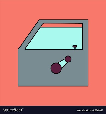 Flat icon design collection car door vector image