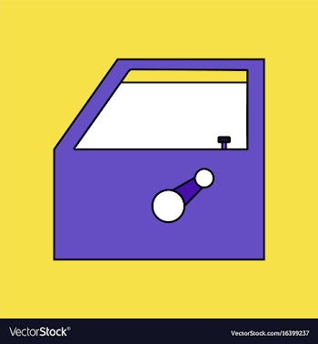 Flat icon design collection car door vector image
