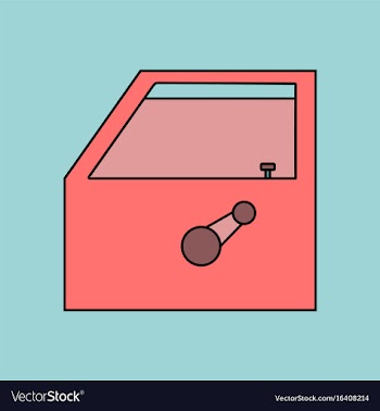 Flat icon design collection car door vector image