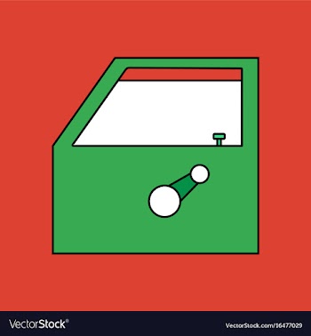 Flat icon design collection car door vector image