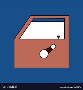 Flat icon design collection car door vector image