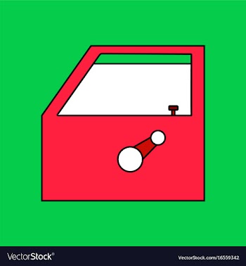 Flat icon design collection car door vector image