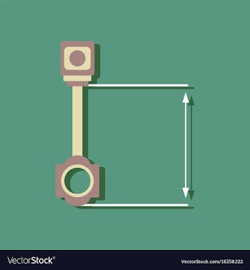 Flat icon design collection car piston and arrows vector image