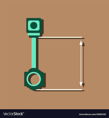 Flat icon design collection car piston and arrows vector image