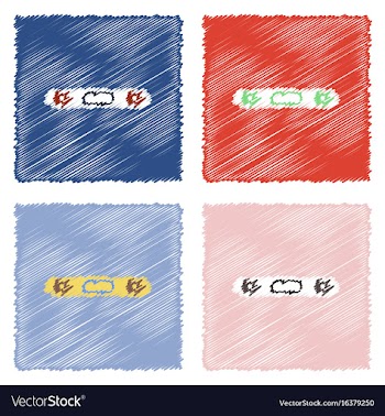 Flat icon design collection car piston and arrows vector image
