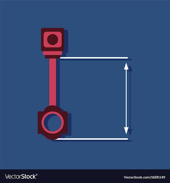 Flat icon design collection car piston and arrows vector image