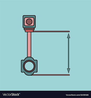 Flat icon design collection car piston and arrows vector image