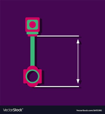 Flat icon design collection car piston and arrows vector image