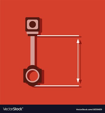 Flat icon design collection car piston and arrows vector image