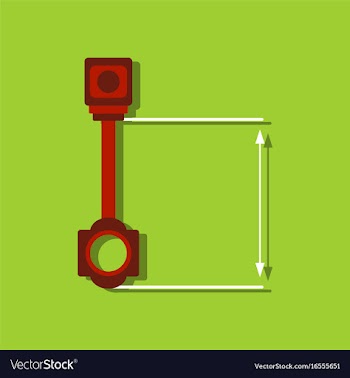 Flat icon design collection car piston and arrows vector image