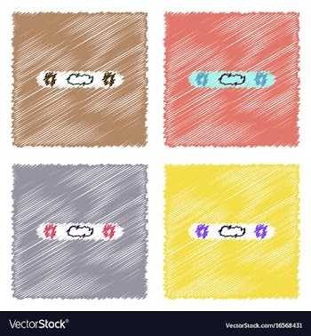 Flat icon design collection car piston and arrows vector image