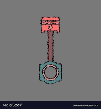 Flat icon design collection car piston in vector image