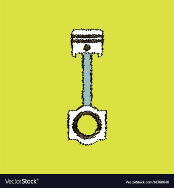 Flat icon design collection car piston in vector image
