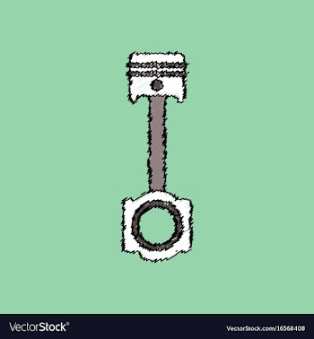 Flat icon design collection car piston in vector image