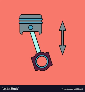 Flat icon design collection car piston movement vector image