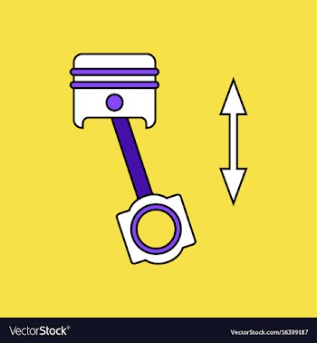 Flat icon design collection car piston movement vector image